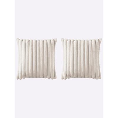Kissenhülle HEINE HOME, beige (creme), B:40cm L:40cm, Polyester, 100% Polyester, Kissenbezüge, Kissenhülle