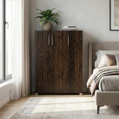 Glamour Home Antonia Three-door Shoe Cabinet with Five Shelves