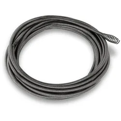 EBERTH Ersatzspirale 7,6 m für Rohrreiniger, Ø 11 mm, mit Bohrkopf, für Rohre Ø 20–50 mm, robustes Metall, 560 U/min