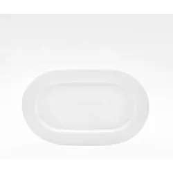 Van Well Servierplatten-Set Gourmet, 6-teilig, weißes Porzellan, 28 cm