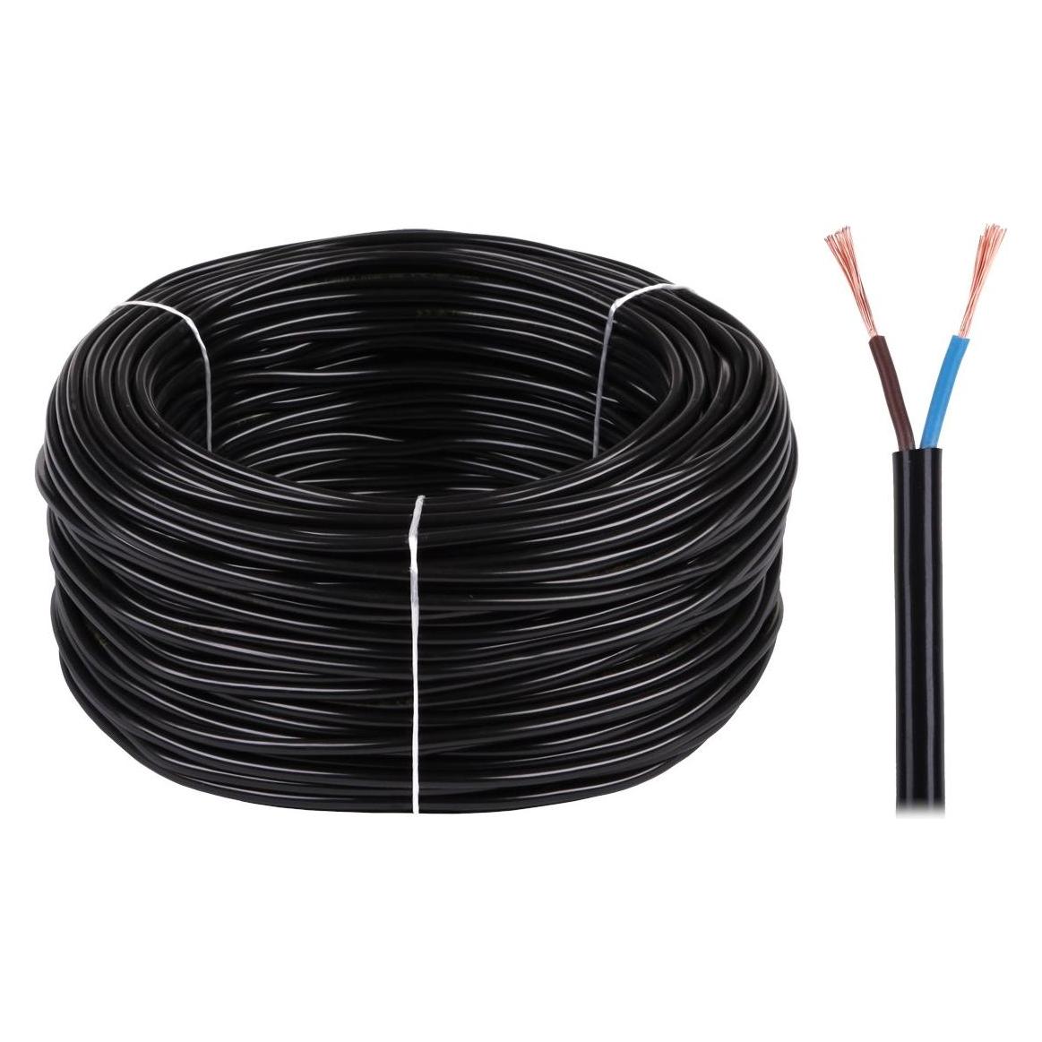 Elektro-Plast Litzenkabel OMY 2x1mm2 300V STROMKABEL 100m (100 m) (37211K)