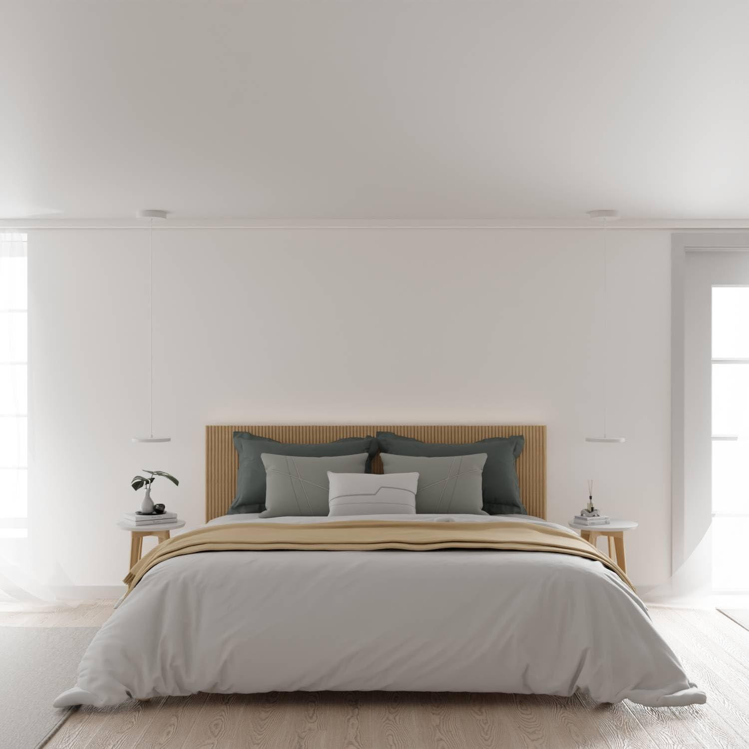 LUMIÈRE Design hanglamp Evanos, witte LED hanglamp, dimbaar