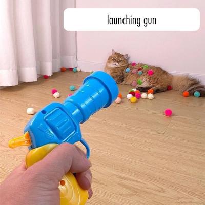 Uplift Picks Interactive Cat Ball Launcher Toy With Quiet Plush Balls j