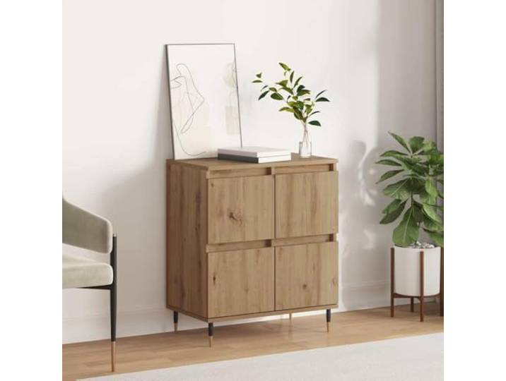 HEFZGDB Beistellschrank mit Eisenbeinen, Weißes Sideboard für Wohnzimmer aus Holzwerkstoff mit reichlich Stauraum, Sideboard mit Stauraum und stabilen Eisenbeinen, Weiß Holzwerkstoff