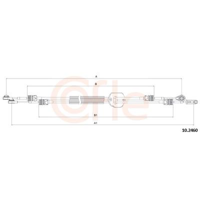 COFLE Seilzug, Schaltgetriebe 10.2460 für Ford