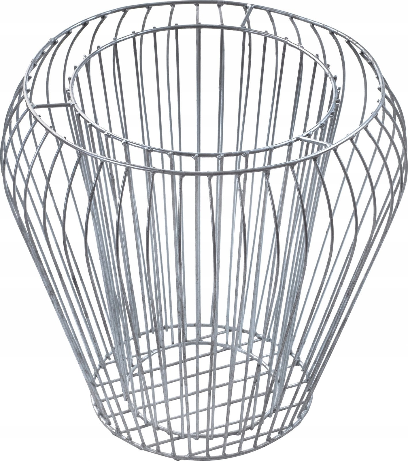 KADAX Gabionenwand Lazer ronde plantenmand van verzinkt staal, zilver, Diameter: 29 cm