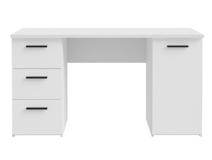 Bureau 1 porte 3 tiroirs Net 307 Blanc - Basika