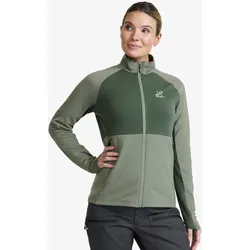 Hill Fleece Damen Dusty Green, Größe:4XL - Damen > Oberteile > Fleece & Midlayers - Grün