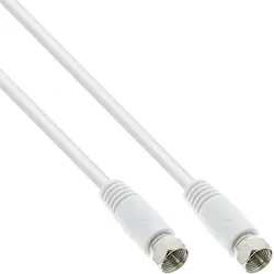 INLINE SAT-Anschlusskabel, 2x geschirmt, 2x F-Stecker, 10m >75dB, weiß,
