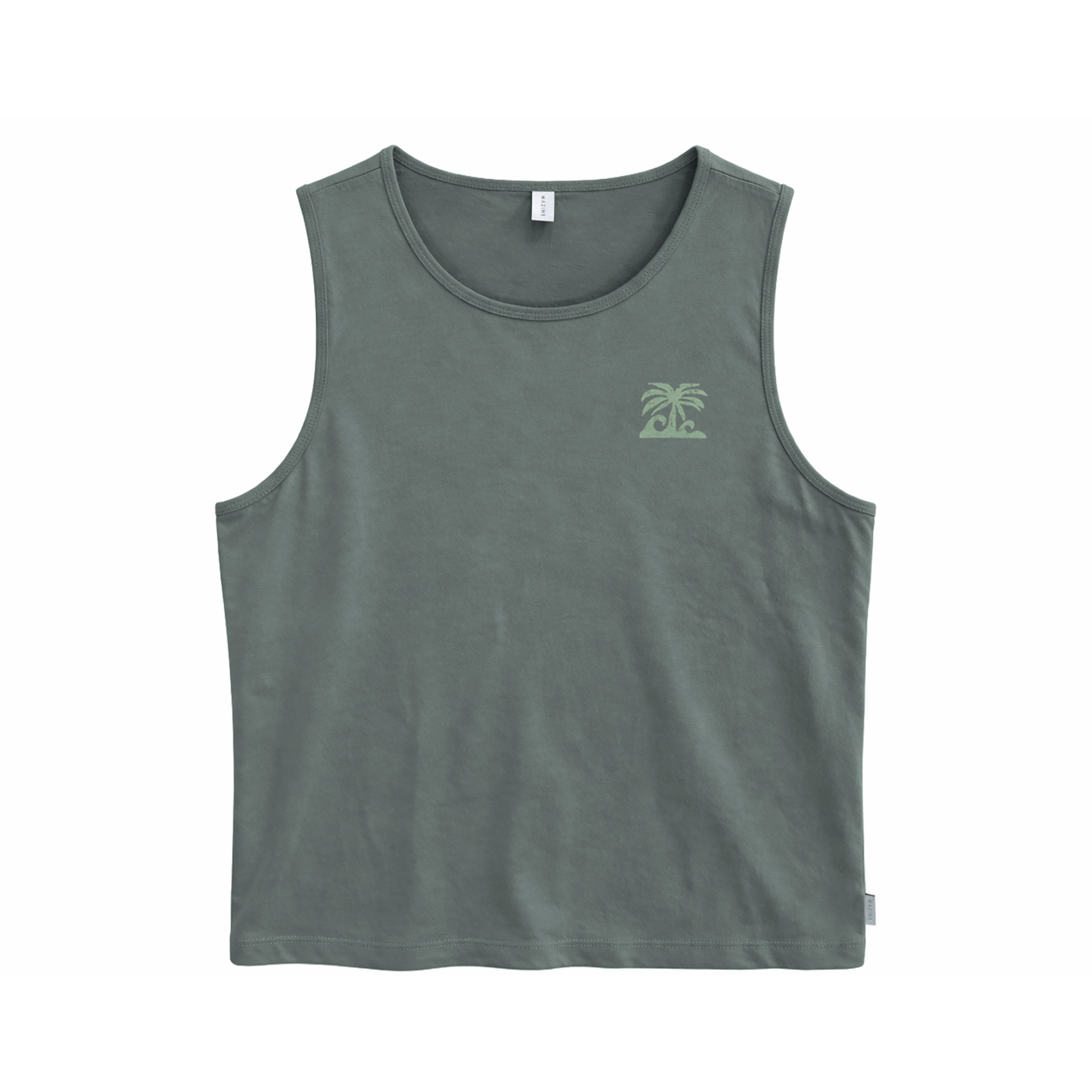 Mazine Back Print Herren Tanktops grau Größe S Lifestyle Hautfreundlich