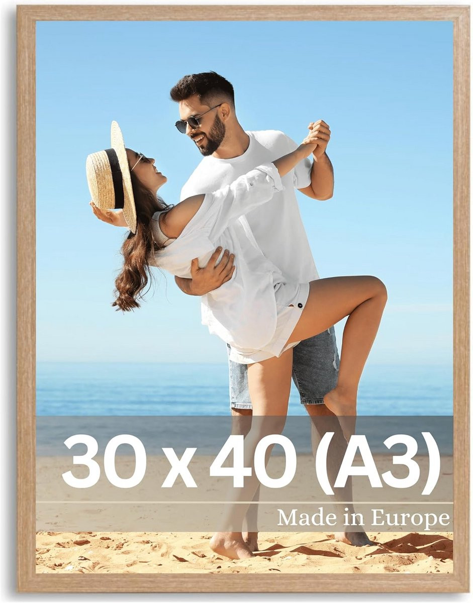 Houten Fotolijst 30x40 cm (A3) Beige - Moderne Wanddecoratie