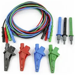 HT Instruments, Messleitung, Messleitungs Set bestehend aus 4 Messleitungen, Krokodilklemmen, 3 Prüfspitzen
