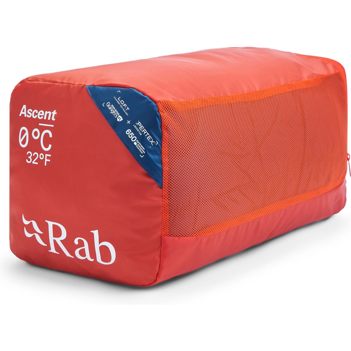 Rab Ascent 0C / 32F tempest blue/maya blue (TBM) Left Zip QSM-99-TBM-REG-LZ