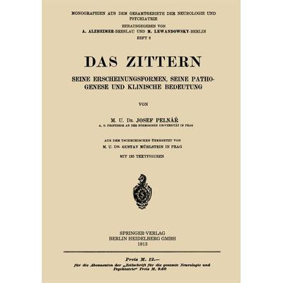 Das Zittern, Taschenbuch von Josef Pelnář, Springer Berlin, 978-3-662-41981-6