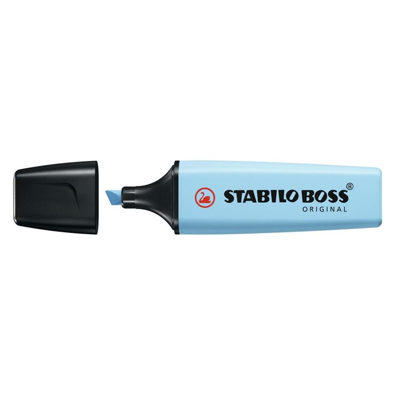 Stabilo Textmarker - BOSS ORIGINAL Pastel - 10er Pack - himmlisches Blau (10x) (70/112)