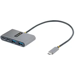 StarTech COM 4-Port USB-C Hub mit Power Delivery - 2x USB-A + 2x USB-C - 30cm Kabel - USB-C Mini Hub (USB-C, 4 Ports), Dockingstation + USB Hub, Grau