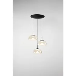 Fabas Luce LED Pendelleuchte BRENA, rund, 3-flammig, 30W, 2700/3000/4000K, 3240lm, IP20, dimmbar, cognac FAB-3755-47-365