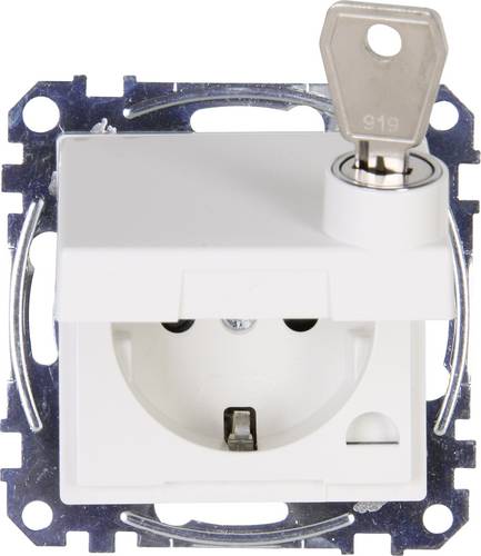 KOPP HK07 - Schuko-Steckdose mit Klappdeckel & Schloss (250V / 16A | IP20) - in reinweiß