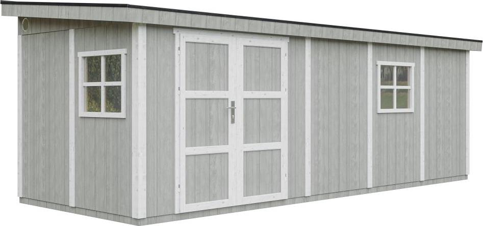 Gartenhaus 14,30 m² - H231x248x648 cm - Timbela M941-TUNDRA GREY
