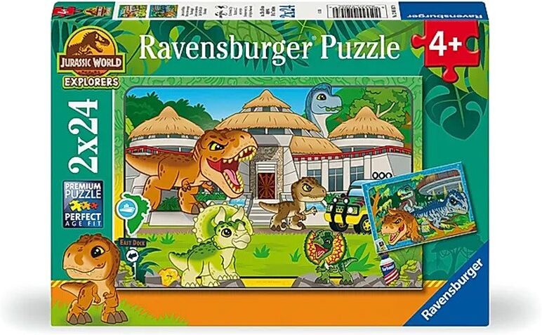 Ravensburger Puzzles 2x24 pièces - Vivre en terre sauvage / Jurassic World Explorers