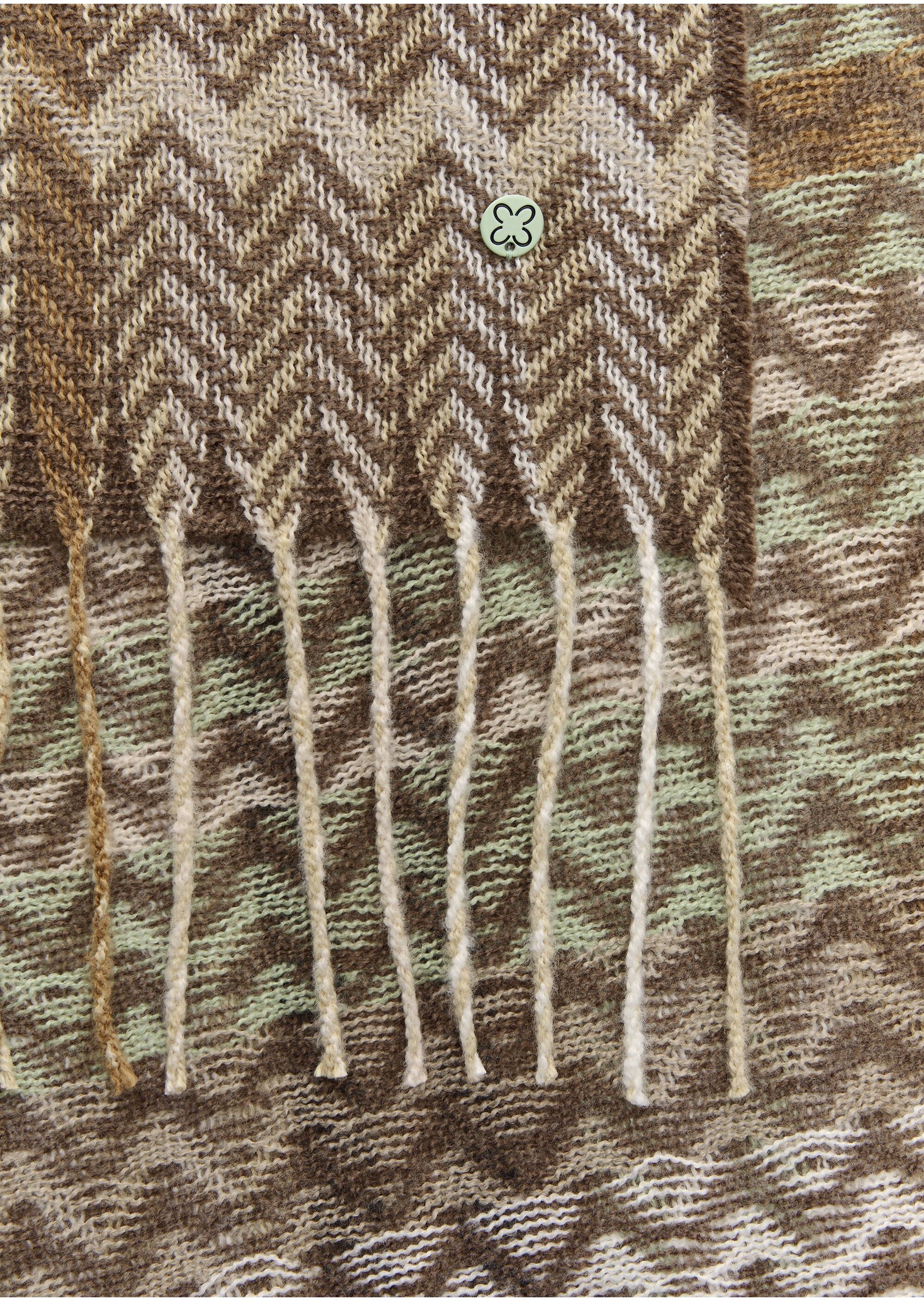 Modetuch CODELLO "Codello Schal", Damen, braun, Modetücher, mit Zickzack-Muster