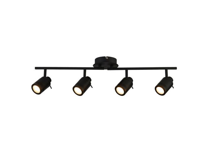 Deckenstrahler Samson, Schwarz, Metall, Kunststoff, 19.5x13x79 cm, Lampen & Leuchten, Innenbeleuchtung, Spots & Strahler, Deckenspots