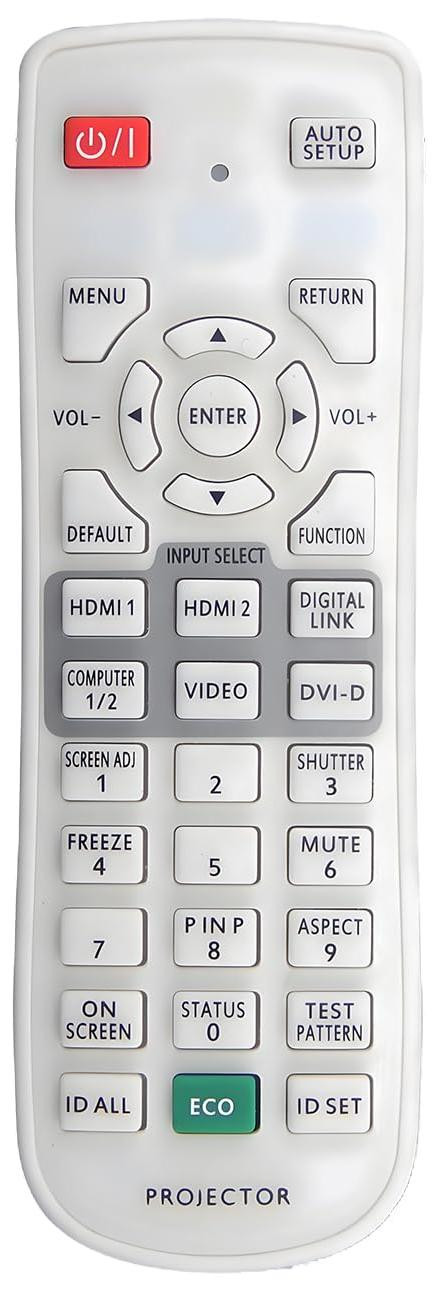 Panasonic Vervangingsafstandsbediening compatibel met projector PT-RZ570B, PT-RZ570 en PT-RZ570W