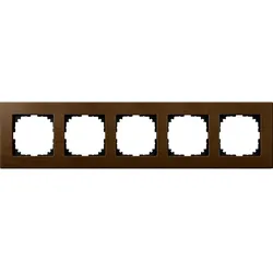 Merten Holzrahmen 5fach Walnuss MEG4055-3473