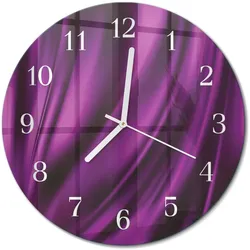 WANDUHR aus Glas Ø30 cm - Abstraktion