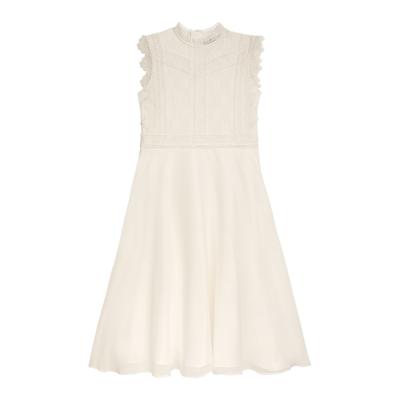 Partykleid DANAMADE "DANAMADE Dresses DAITANA", Mädchen, Gr. 158, EURO, weiß (ivory), Obermaterial: 100% Polyester. Futter: 100% Polyester, Kleider Partykleid