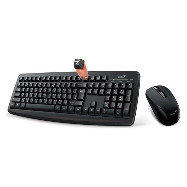 Genius ir pelė Smart KM-8100, klaviatūra su optinėmis belaidžiomis pelėmis, AAA, US, klasikinė, 2.4 (US, Kabellos) (31340004400)