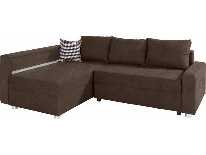COLLECTION AB Ecksofa Relax L-Form, B: 223 cm, Schlaffunktion, Bettkasten, Regal & 1 Zierkissen, optional Licht