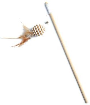Discount Dollar Deals Interactive Feather Wand Toy For Cats Colorful Fun Pet Toy For Kittens, Ideal For Playtime Bonding ball
