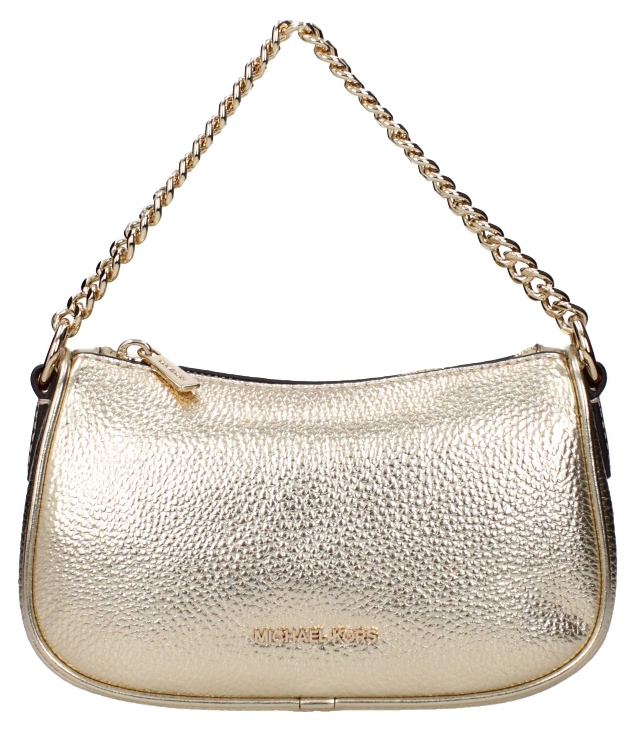 Michael Kors Carmela Small Leder metallisch goldfarben