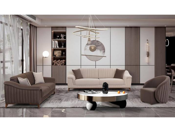 JVmoebel Sofa Bequemes 3-Sitzer Sofa und Sessel für modernen Raum, 3 Teile