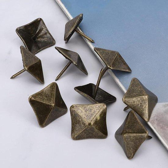 50 stuks Antieke metalen knopen in bronskleur voor meubelbeslag en decoratie
