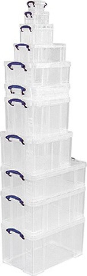 Really Useful Box Aufbewahrungsbox 18 liter met deksel, transparant, plastic