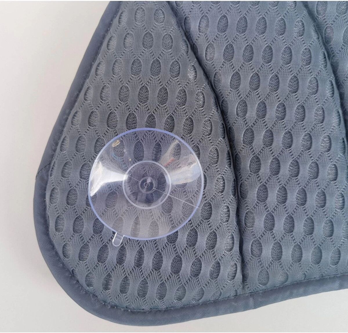 INF Oreiller de Bain 3D en Maille avec Ventouses - Appui-Tête Spa pour Baignoire Gris