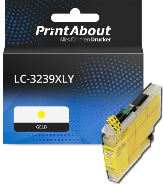 PrintAbout Druckerpatrone kompatibel mit Brother LC-3239XLY - Gelb - Hohe Kapazität