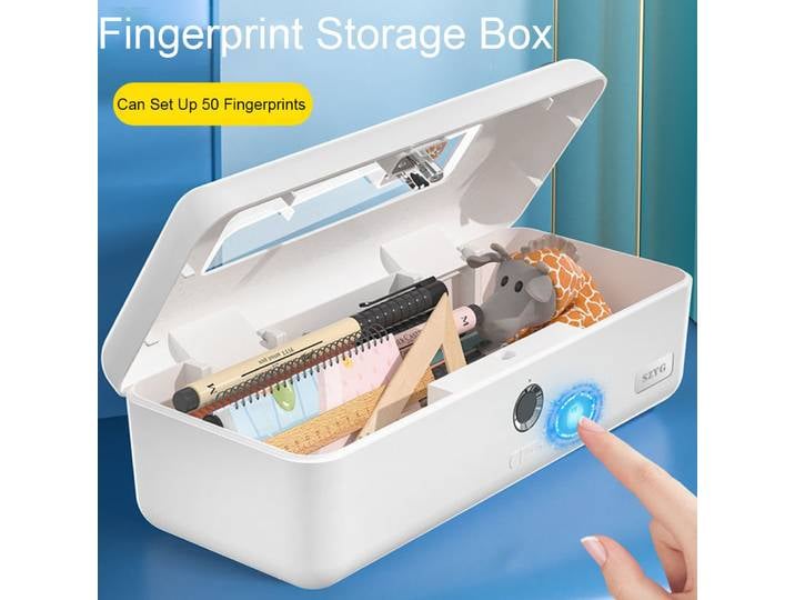 Coffre-fort à empreintes digitales, Mini coffre-fort pour bijoux, papeterie, clé de sécurité, carte d'identité, boîte de rangement, verrouillage par mot de passe, coffre-fort Secret Intelligent caché