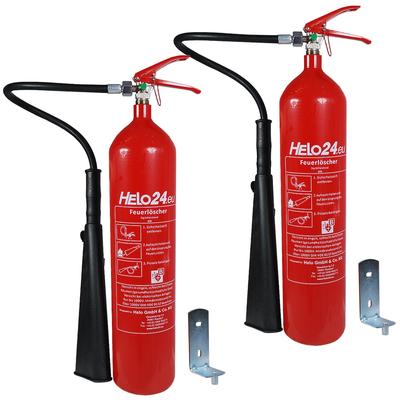 helo Feuerlöscher 5kg CO2 Kohlendioxid 89B Löscher mit Halterung Brandbekämpfung 2x