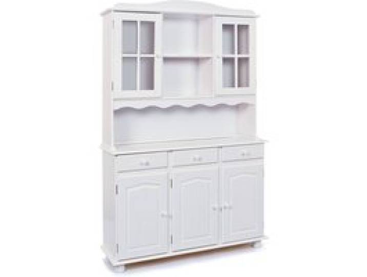 Inter Link Meuble vitrine style champêtre, 2 ou 3 portes (blanc)