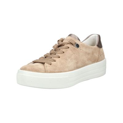 Plateausneaker LEGERO "Legero Sneaker Veloursleder", Damen, Gr. 41,5, beige, Veloursleder, Schuhe Plateausneaker