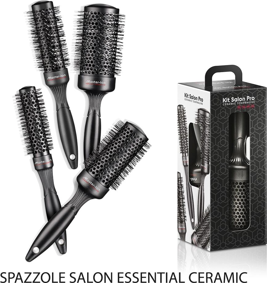 Xanitalia Kit 4 Spazzole Termiche SALON ESSENCIAL CERAMIC per capelli SALON PRO SALONXPRO