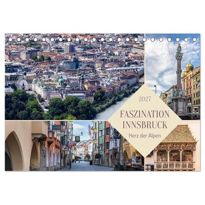 Faszination Innsbruck - Herz der Alpen (Tischkalender 2027 DIN A5 quer), CALVENDO Monatskalender