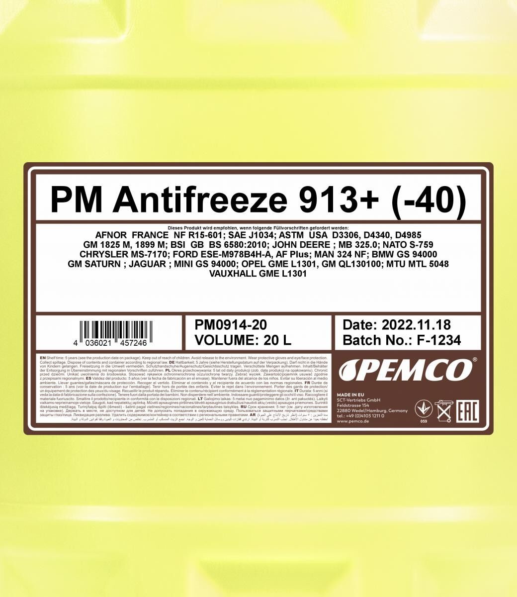 PEMCO PM0914-20 Kühlmittel