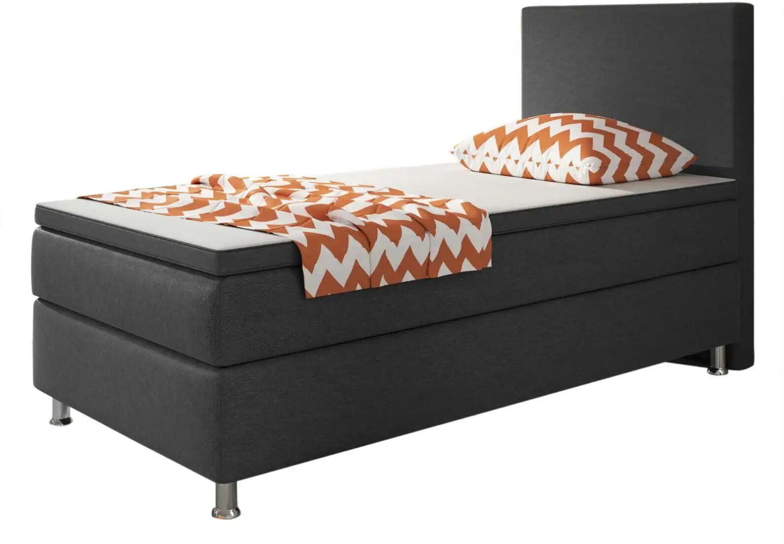 Höffner Boxspringbett  Berlin ¦ grau ¦ Maße (cm): B: 90 H: 115