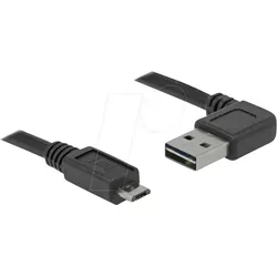 DELOCK 83384 - USB 2.0 Kabel A Stecker gewinkelt Links/Rechts > Micro-B Stecker