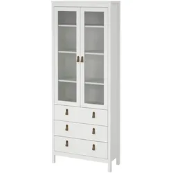 Vitrine   ¦ weiß ¦ Maße (cm): B: 78,1 H: 199 T: 32.5