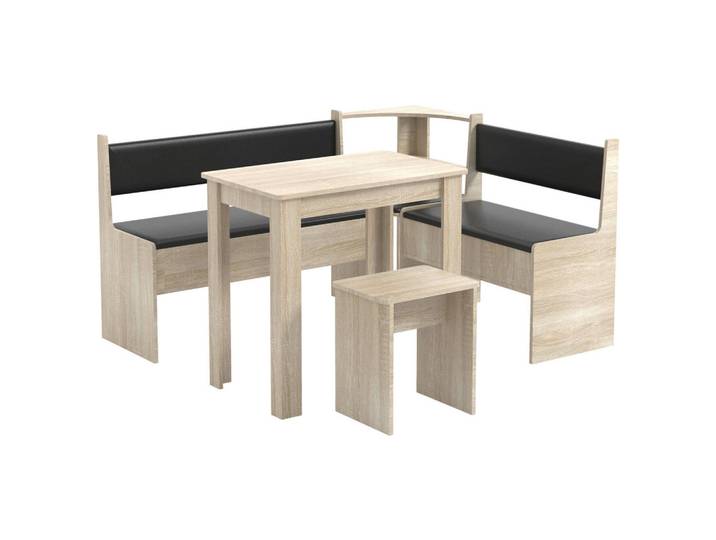 Mid.you Eckbankgruppe, Sonoma Eiche, Holzwerkstoff, Wange, 153x115 cm, in verschiedenen Holz-Dekoren erhältlich, Esszimmer, Bank, Tisch- & Eckbankgruppen